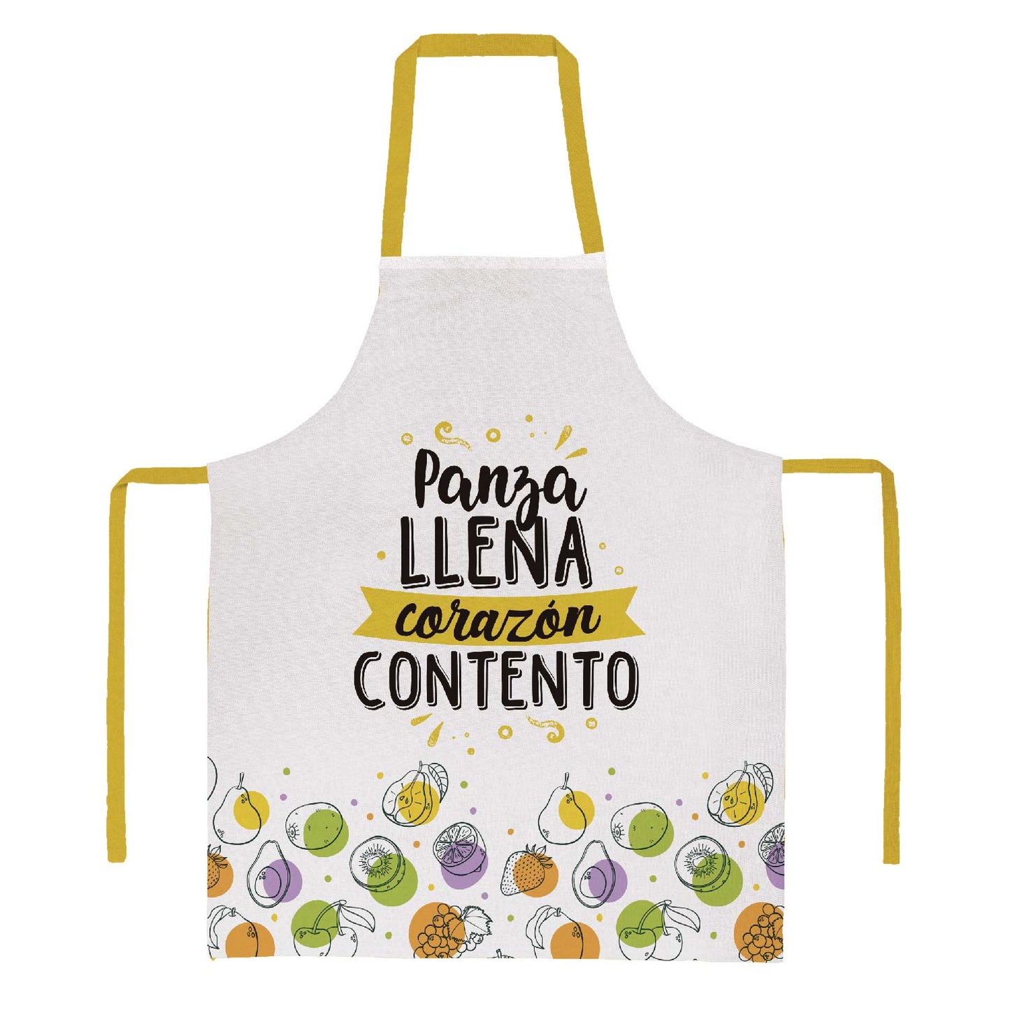 DELANTAL PANZA LLENA CORAZON CONTENTO