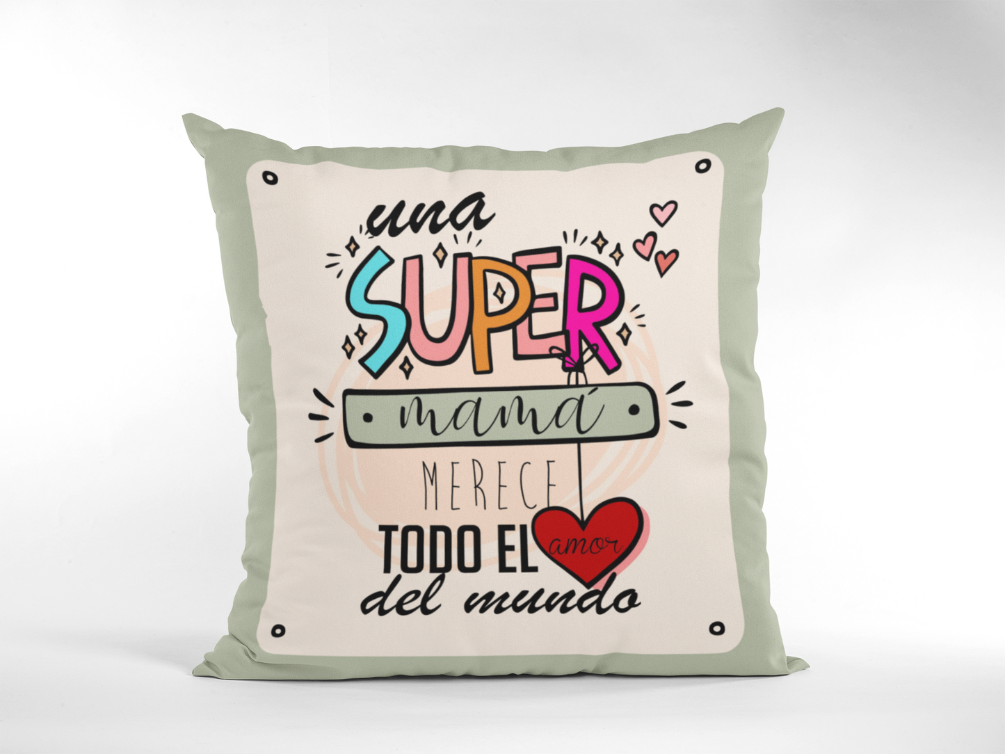 Cojin Super Mamá Mensaje