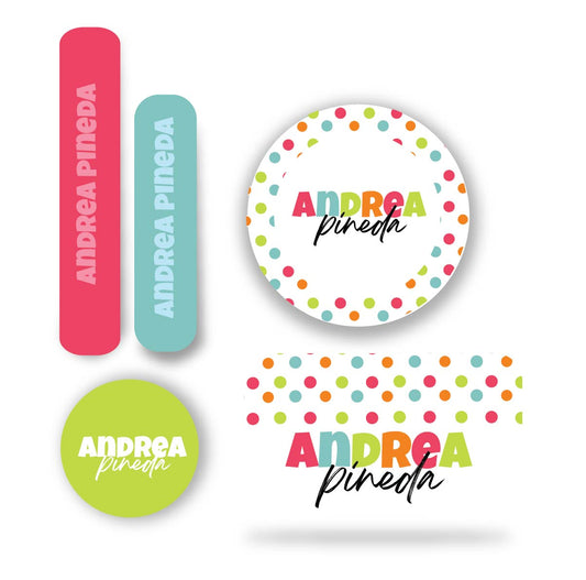 Name tag Niña puntitos