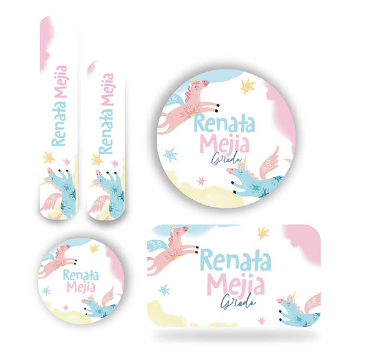 Name tag Niña Unicornio 1