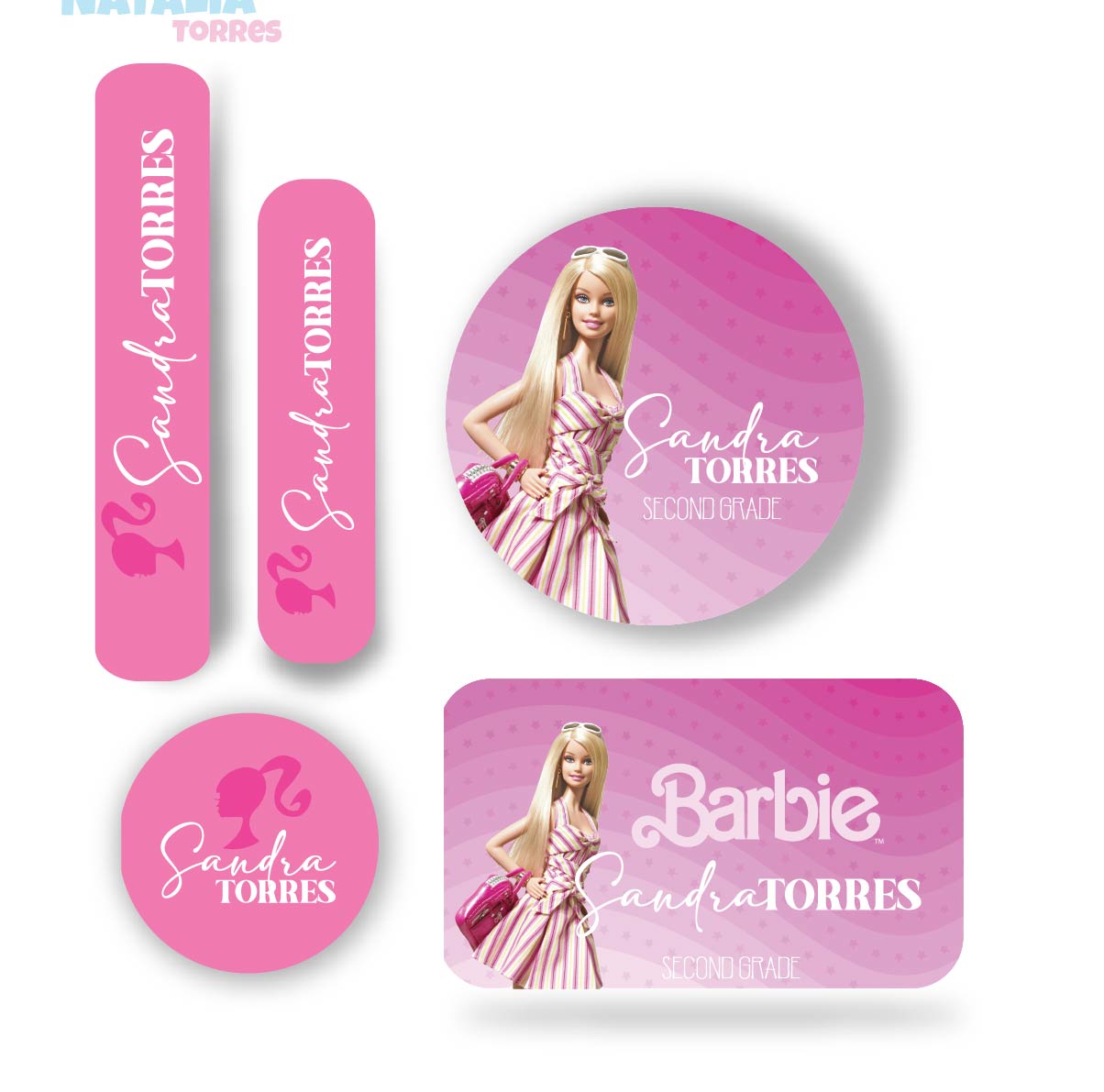 Name tag Niña Barbie 2