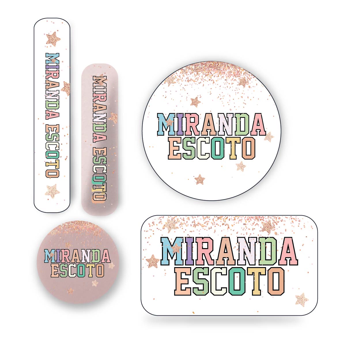 Name tag Niña Nombre shine