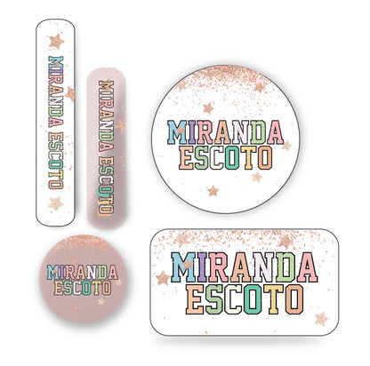 Name tag Niña Nombre shine