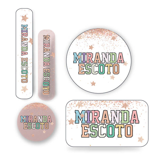 Name tag Niña Nombre shine