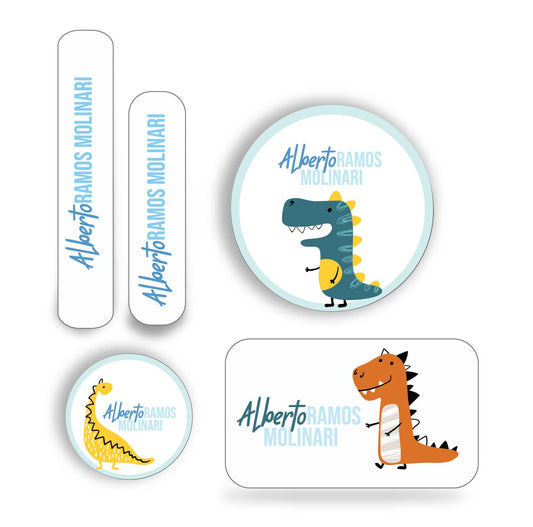 Name tag Niño Dinosaurio 2