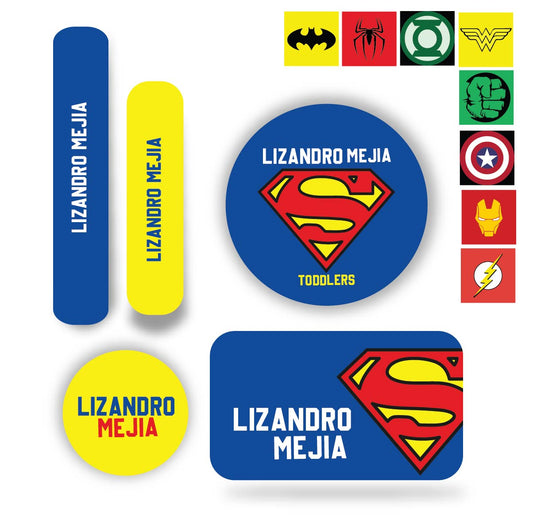 Name tag Niño SuperHeroe 2
