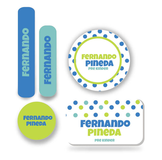 Name tag Niño Puntitos
