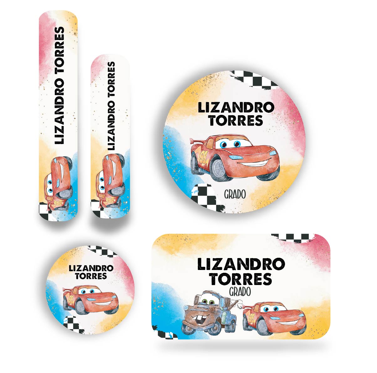 Name tag Niño Cars