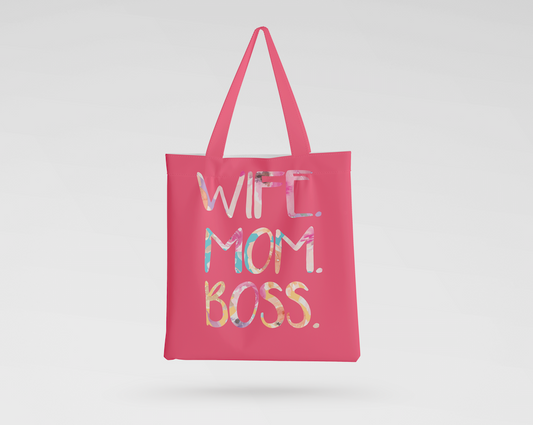 WIFE MOM BOSS TOTE BAG