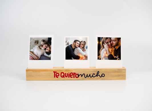 Wood polaroid te quiero mucho