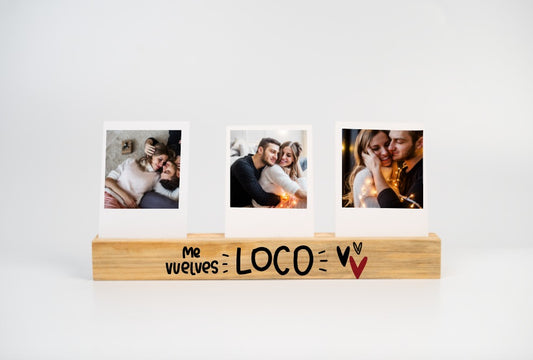 Wood polaroid Me vuelves loco