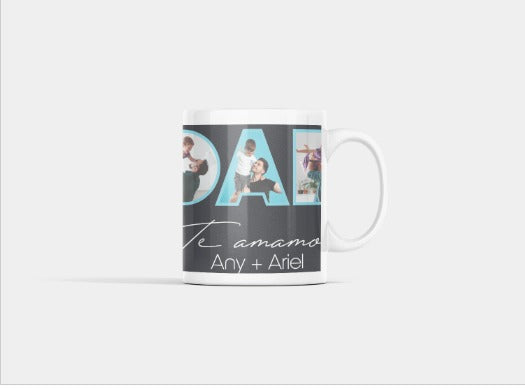 Dad te amamos taza