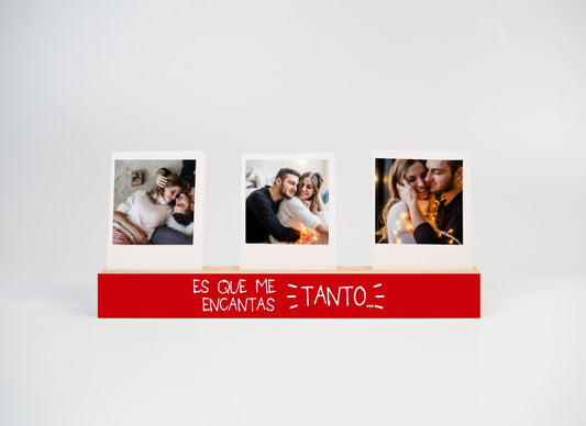 Wood polaroid Me encantas tanto