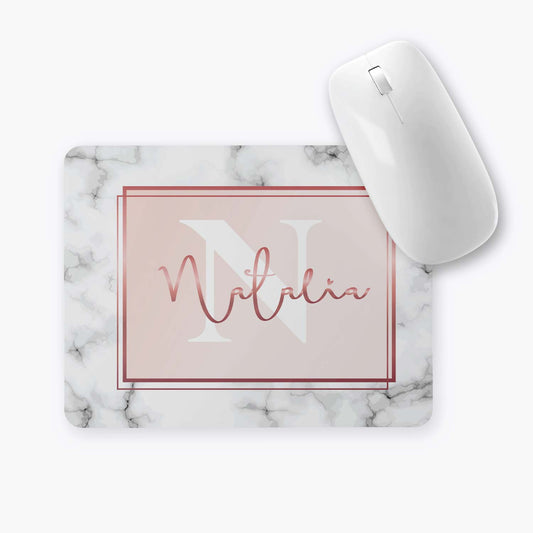 MOUSE PAD MARBLE & ROSE GOLD